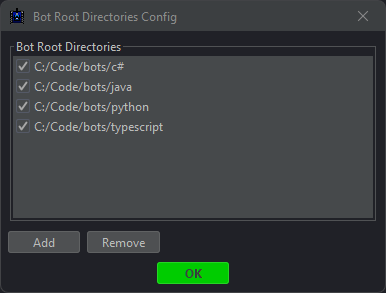 Bot Root Directories Config