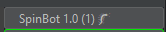 Bot button with debugger indicator