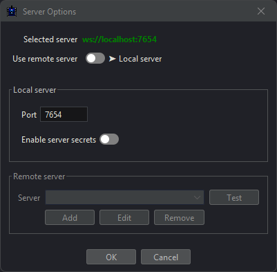 Local Server Options
