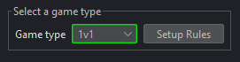 Setup rules and game type