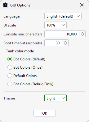 GUI Options